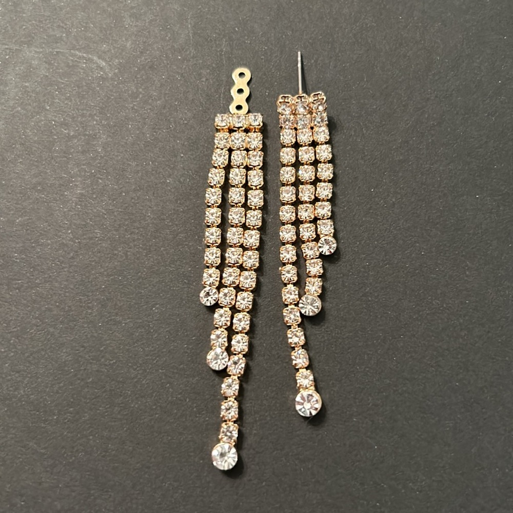 Glass Bib Crystal Statement Necklace and Earrings - Picture 10 of 10